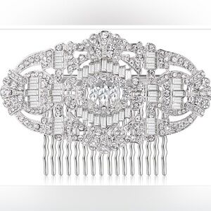 Elegant Silver Crystal Hair Comb